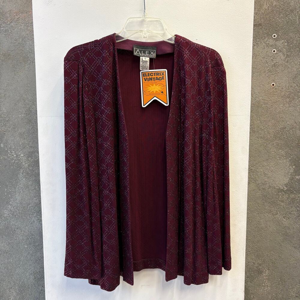 Alex Evenings Vintage Diamond Patterned Cardigan